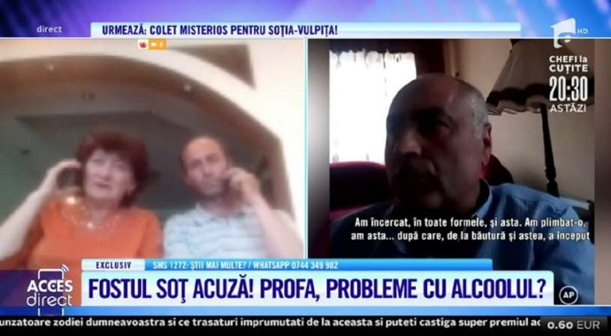 Fostul soț al profesoarei de matematică, replică acidă la adresa femeii! Bărbatul o acuză de infidelitate și că are probleme mari cu alcoolul / VIDEO