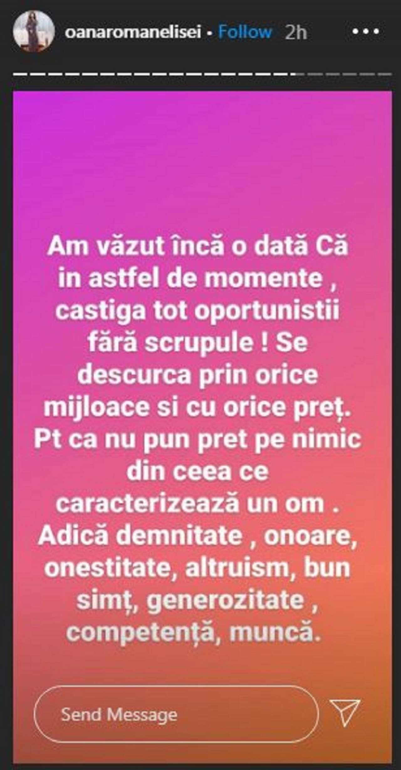 FOTO / Oana Roman, mesaj dur pe Internet! Vedeta susține că și-a „triat” sentimentele. „Am înțeles că cei răi vor fi și mai răi”