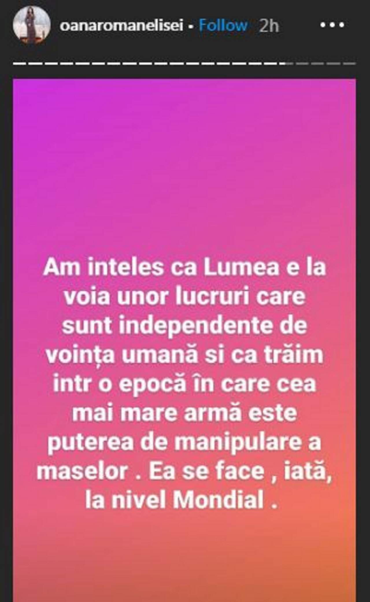 FOTO / Oana Roman, mesaj dur pe Internet! Vedeta susține că și-a „triat” sentimentele. „Am înțeles că cei răi vor fi și mai răi”