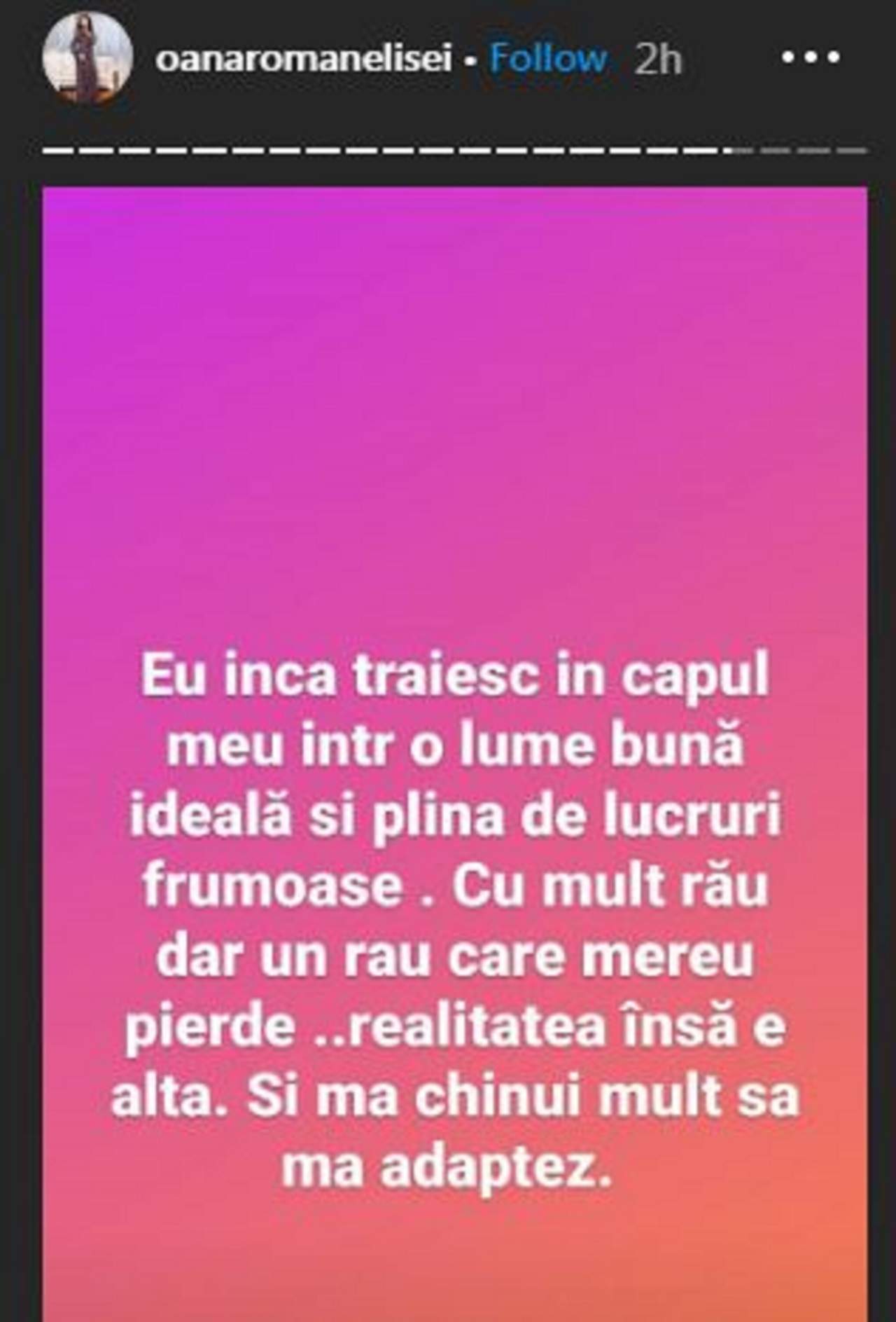 FOTO / Oana Roman, mesaj dur pe Internet! Vedeta susține că și-a „triat” sentimentele. „Am înțeles că cei răi vor fi și mai răi”