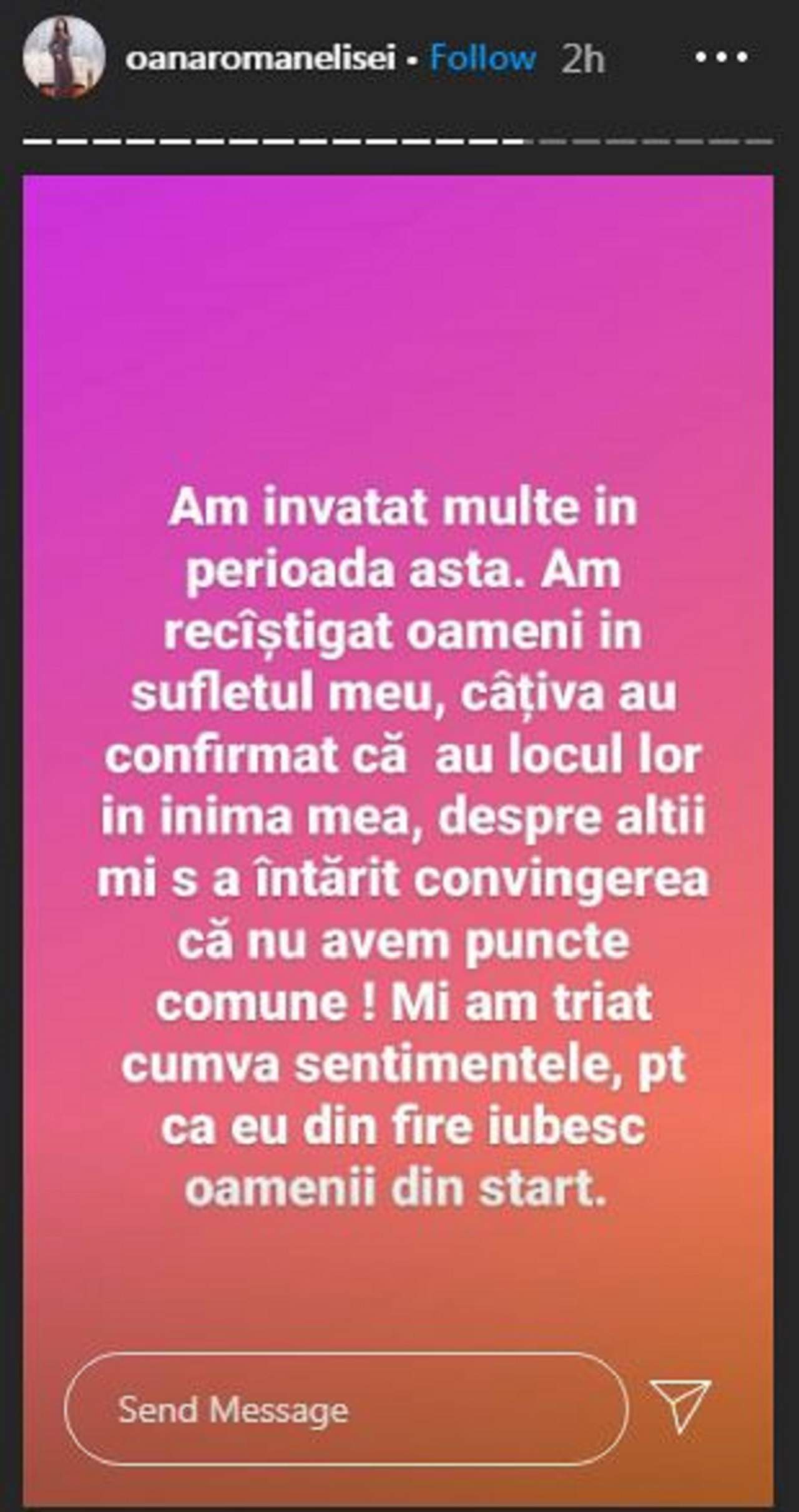 FOTO / Oana Roman, mesaj dur pe Internet! Vedeta susține că și-a „triat” sentimentele. „Am înțeles că cei răi vor fi și mai răi”