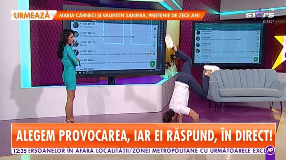 VIDEO / Dima Trofim, provocat de telespectatori în direct la Star Matinal! Prezentatorul a acceptat și a făcut flotări...în mâini!