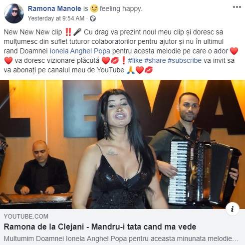 Ramona, fiica nelegitimă a lui Ioniță de la Clejani, mesaj în timp ce Margherita e cercetată de Poliție: „Mândru-i tata când mă vede”