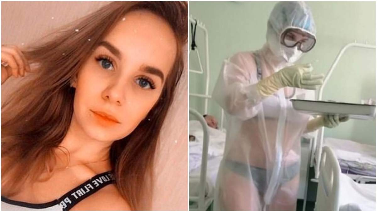 Prima reacție a asistentei care trata pacienții cu COVID în lenjerie intimă. A recunoscut ce a pățit după apariția pozei