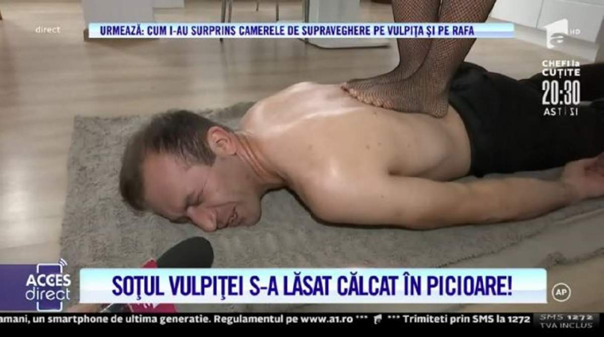 Viorel, ședință inedită de masaj! Soțul Vulpiței s-a lăsat călcat în picioare, la propriu! Bărbatul s-a arătat foarte încântat. „Asta a cea mai bună parte” / VIDEO