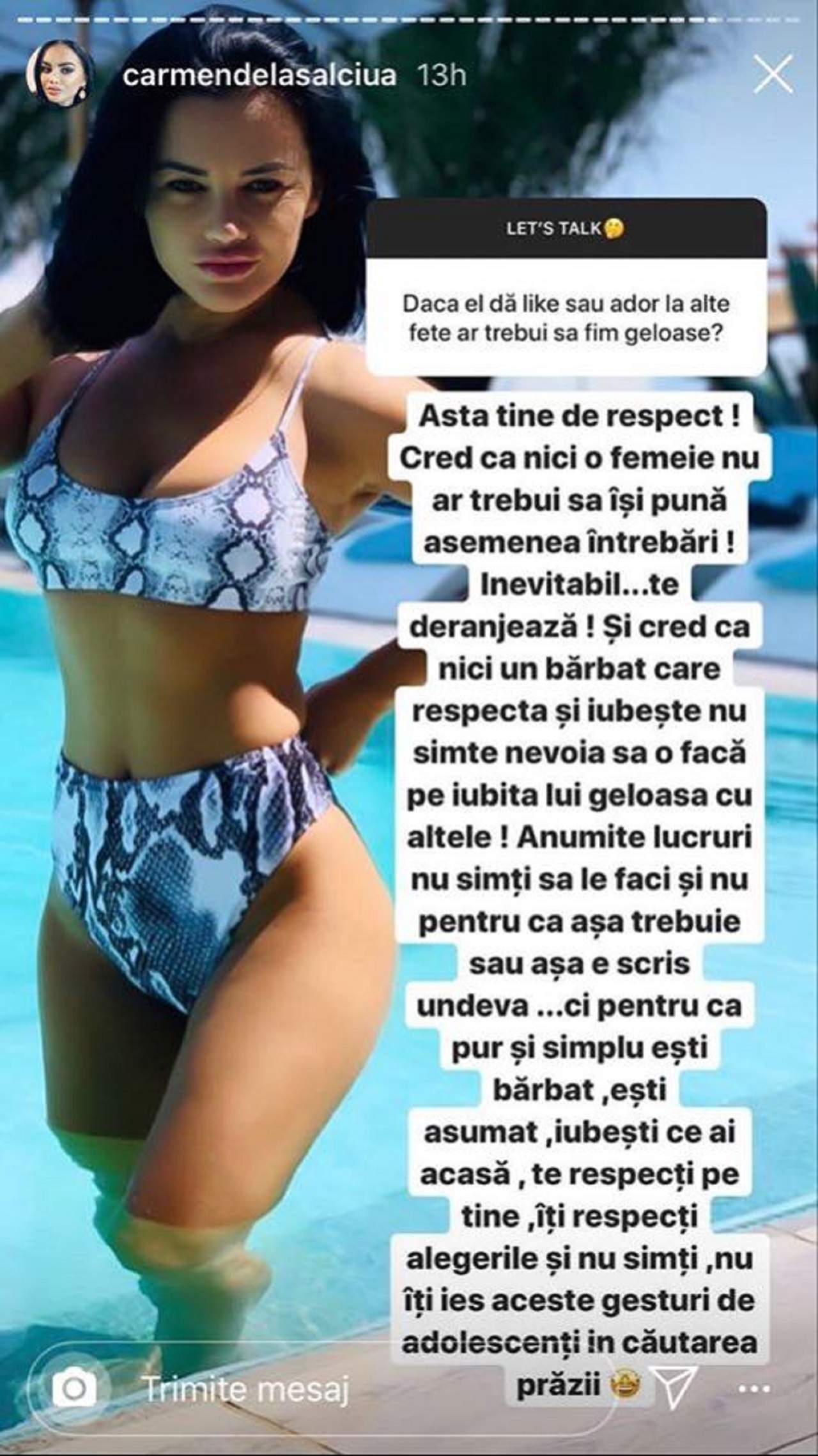 FOTO / Culiță Sterp, uite ce-ai pierdut! Carmen de la Sălciua, ipostază incendiară, în cel mai sexy costum de baie! Formele ei i-a înnebunit pe toți