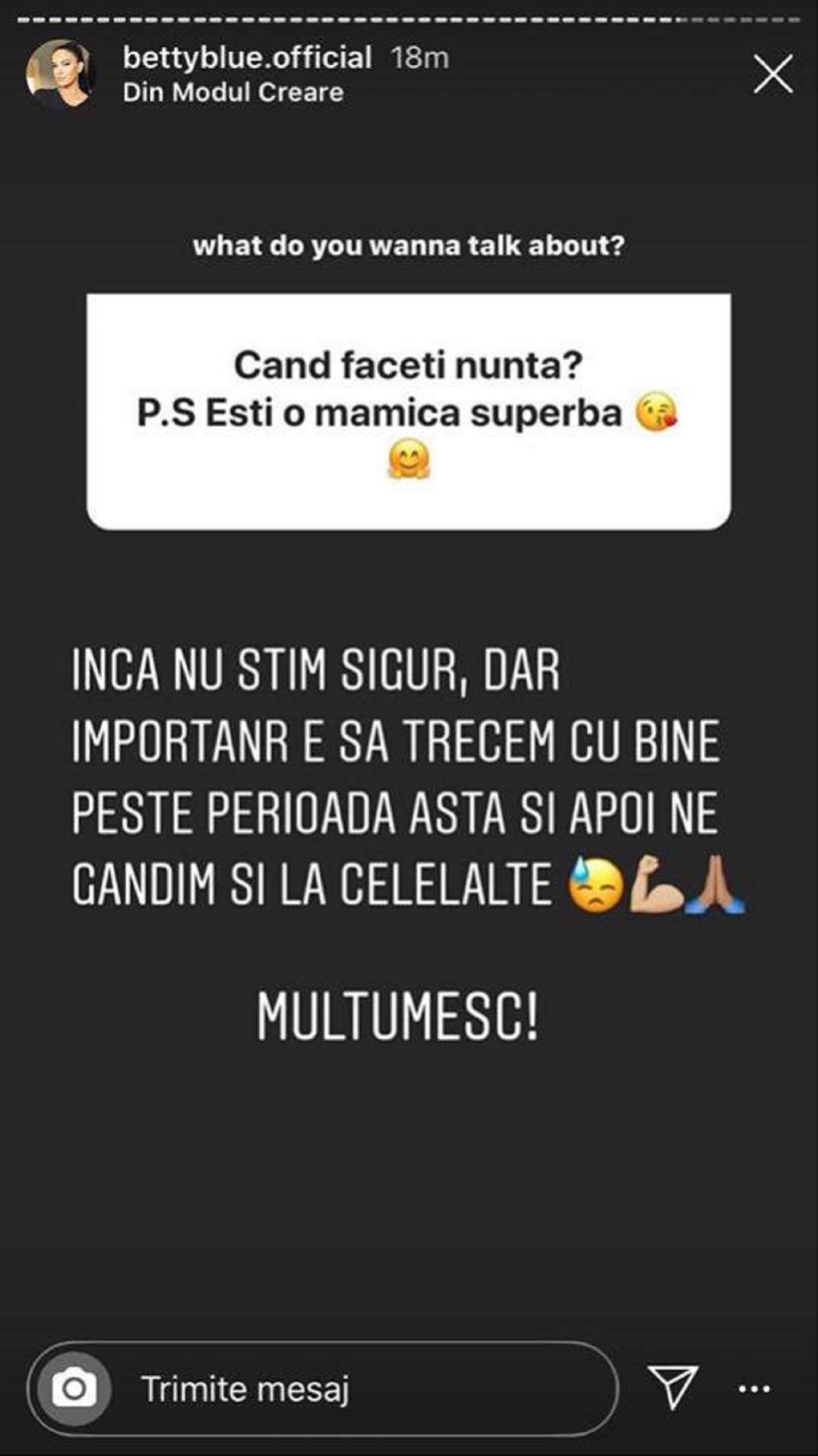 Betty, dezvăluiri despre nuntă. Ce a spus fiica lui Florin Salam despre marele eveniment