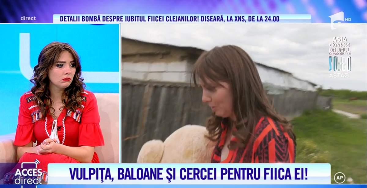 VIDEO / Vulpița, întâlnire emoționantă cu fiica sa! Tânăra a izbucnit în lacrimi în momentul în care fetița a alergat spre ea. ”Îmi pare bine că am putut să o văd”