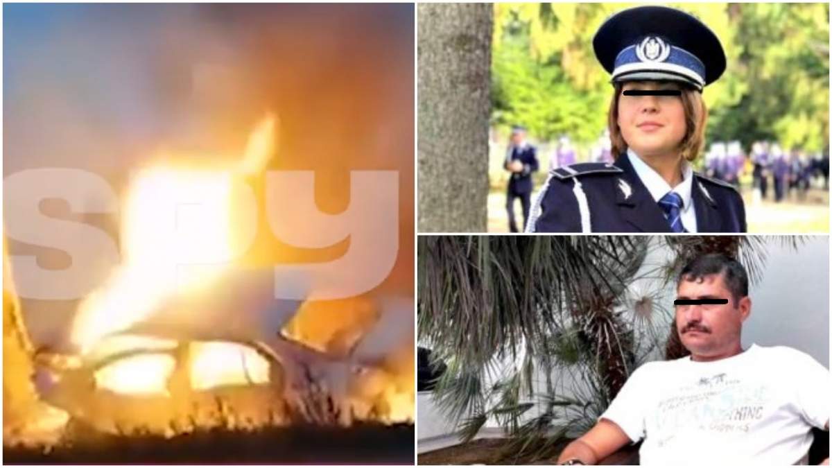 Primele imagini cu accidentul oribil din Brăila, imediat după tragedie. Doi polițiști au murit arși de vii, inclusiv o tânără de 21 de ani / VIDEO