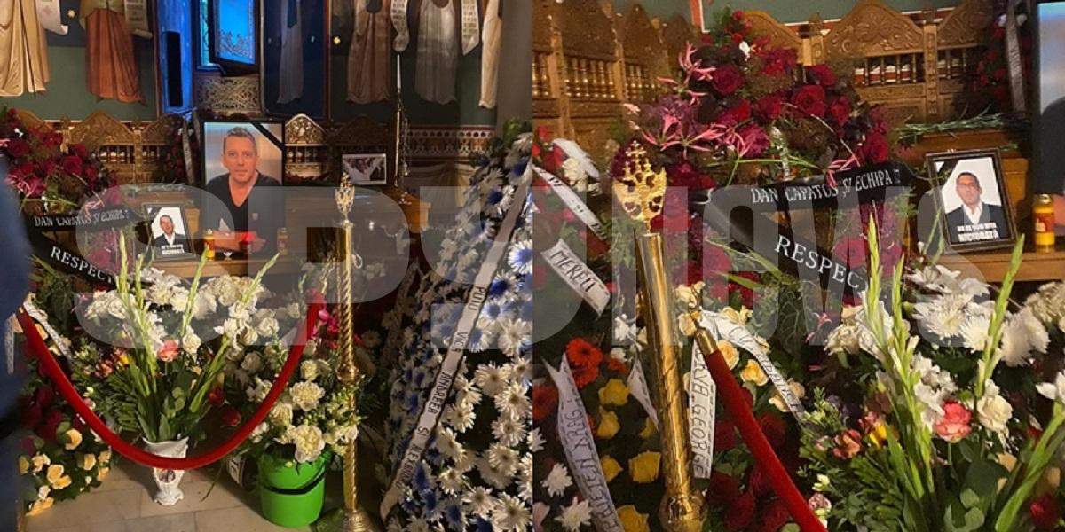 GALERIE FOTO / Altar impresionant de coroane pentru Costin Mărculescu. Prietenii și-au luat rămas bun prin mesaje sfâșietoare. „Nu te vom uita niciodată”