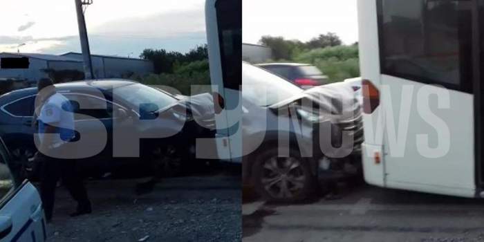 VIDEO /  Accident grav în Capitală! O mașină s-a făcut praf! Salvatorii au intervenit de urgență! Imagini exclusive de la fața locului