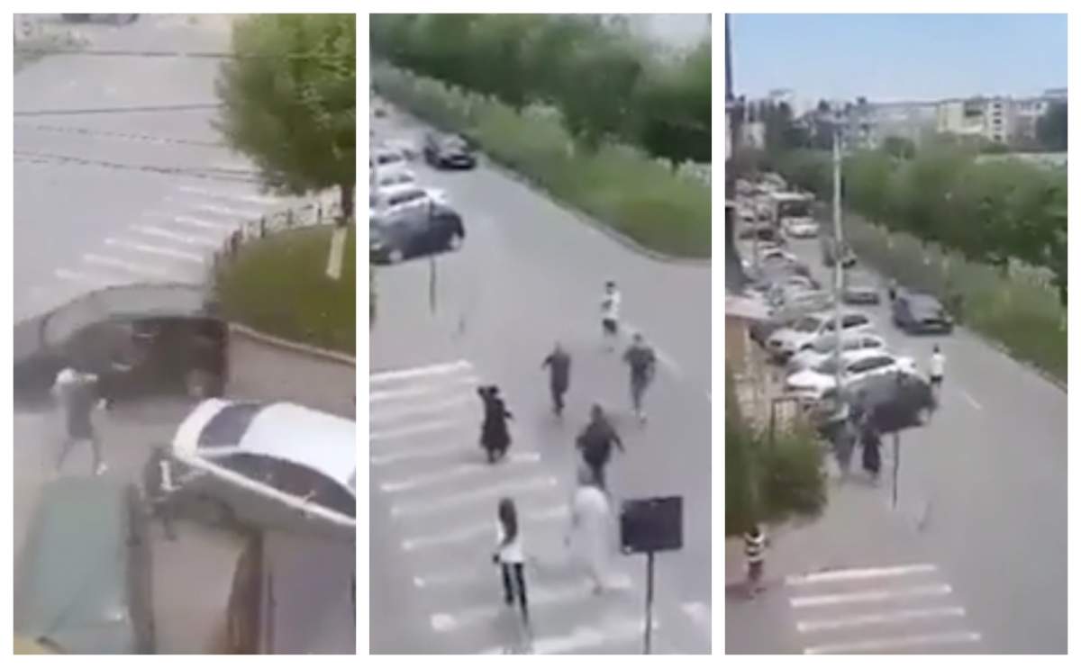 VIDEO / Imagini șocante surprinse în Craiova! Bătaie cu bâte, în stradă, între două grupări rivale de interlopi
