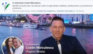 Ce a apărut pe pagina de socializare a lui Costin Mărculescu la doar două zile de la inmormântare! Prietenii au rămas șocați!