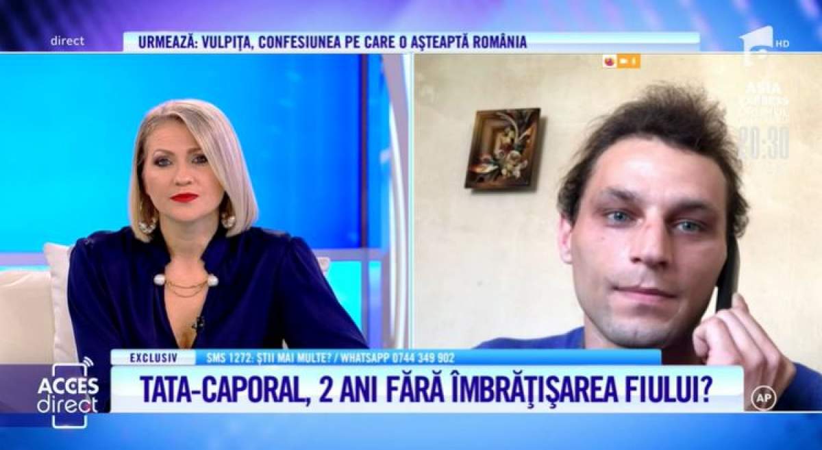 VIDEO / Acces Direct. Tata-caporal, devastat de durere! Bărbatul nu și-a mai văzut fiul de doi ani, după ce iubita l-a înșelat cu cel mai bun prieten: ”M-a mințit. M-a dus cu zăhărelul” 