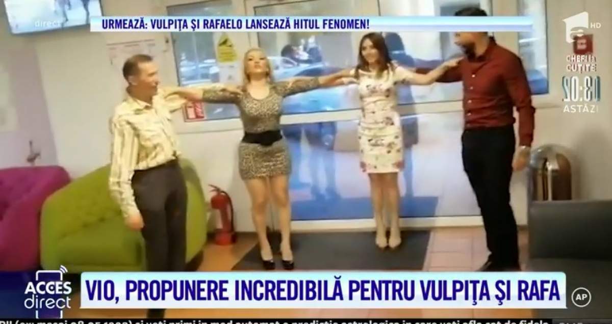 VIDEO / Viorel, provocare pentru Vulpița și Rafaelo! Împreună au jucat sârba, dar au dansat și pe ”Sushi Maki”!