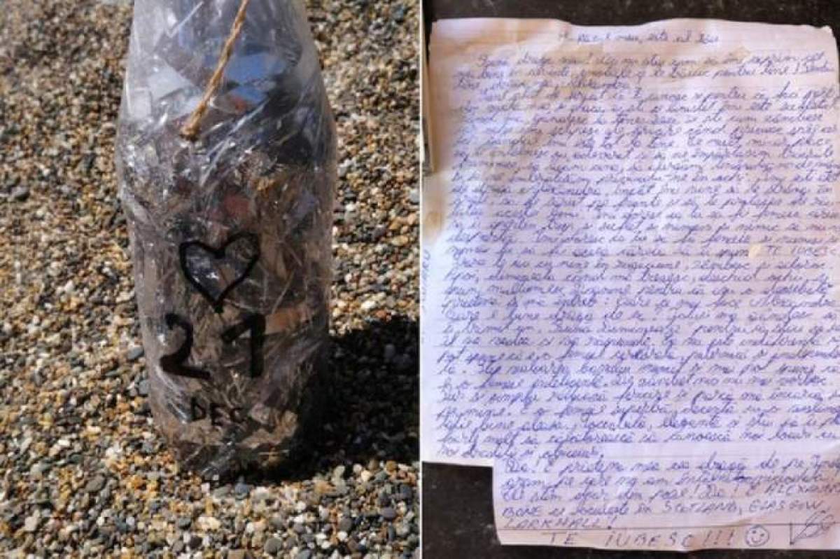 Mai ceva ca în filme! O scrisoare de dragoste, în limba română, a fost găsită pe o plajă din Irlanda: „Pentru tine, draga mea Alexandra”