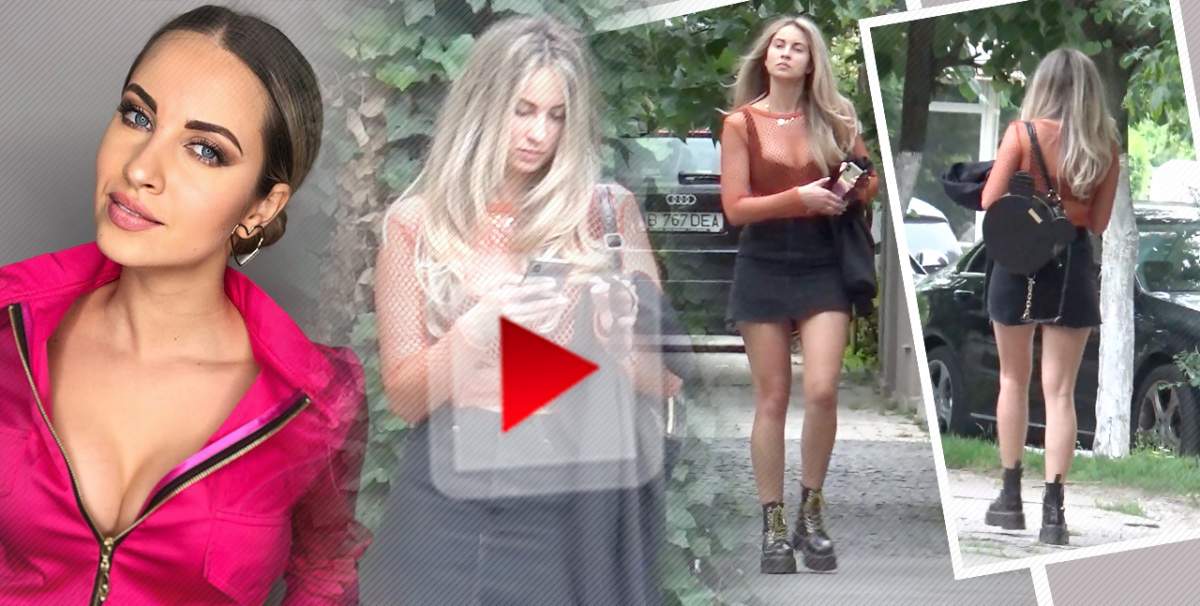 VIDEO PAPARAZZI / Otniela și fusta buclucașă. Imagini senzaționale cu sexy blondina pe străzile din București