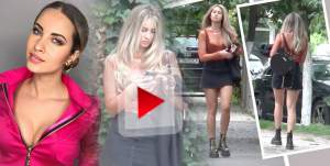 VIDEO PAPARAZZI / Otniela și fusta buclucașă. Imagini senzaționale cu sexy blondina pe străzile din București