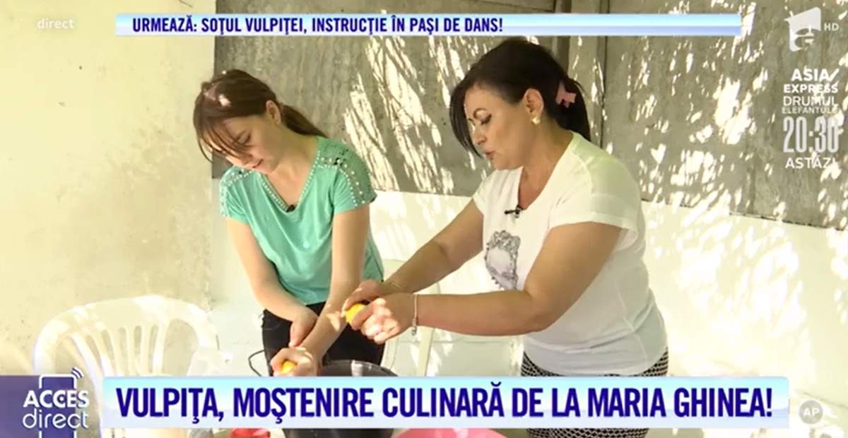 VIDEO / Vulpița, prima lecție de făcut dulceață de cireșe! Cântăreața Maria Ghinea a învățat-o pas cu pas!