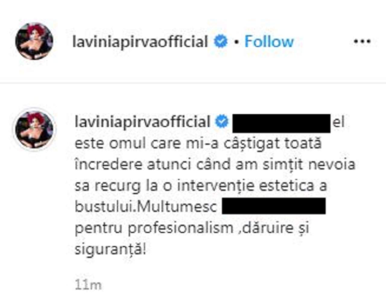 Lavinia Pîrva nu se mai ascunde! Celebra cântăreață a recunoscut că și-a pus silicoane. „Am simțit nevoia să recurg la o intervenție”