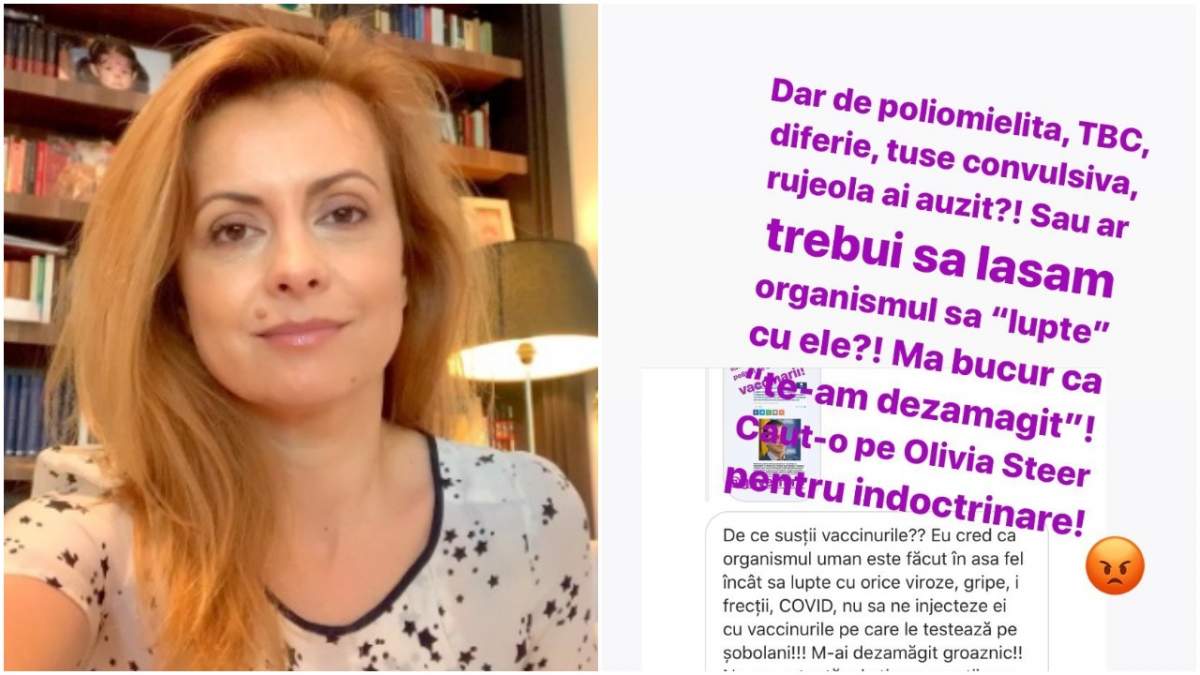 Simona Gherghe, vehementă față de cei care nu susțin vaccinarea: „Caut-o pe Olivia Steer pentru îndoctrinare”