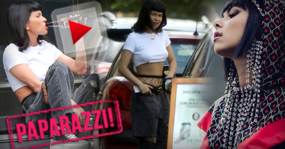 VIDEO PAPARAZZI / Poate fata! Inna, divă în orice ipostază! Cu ce se răsfață bruneta, direct pe trotuarele Capitalei