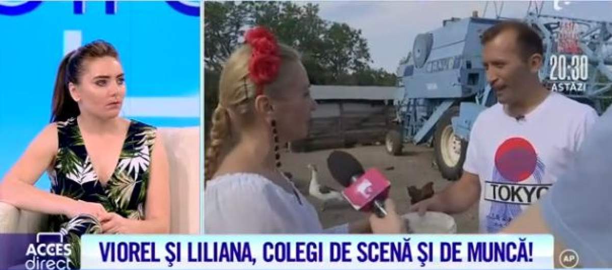 Viorel, soțul Vulpiței, s-a întors din nou la munca de jos. Colega sa de scenă, Liliana Moise, l-a pus la treabă / VIDEO