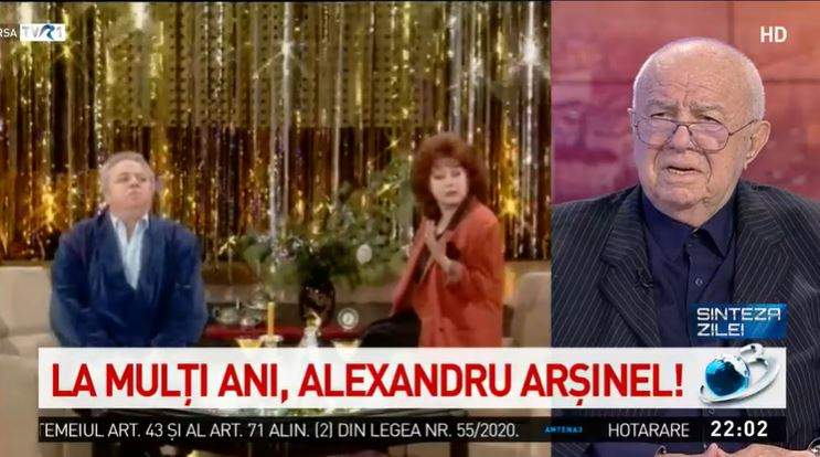 VIDEO / Alexandru Arșinel, cu ochii în lacrimi de ziua lui! Marele actor a izbucnit în momentul în care a văzut imaginile cu Stela Popescu: ”Regret că nu mai este” 