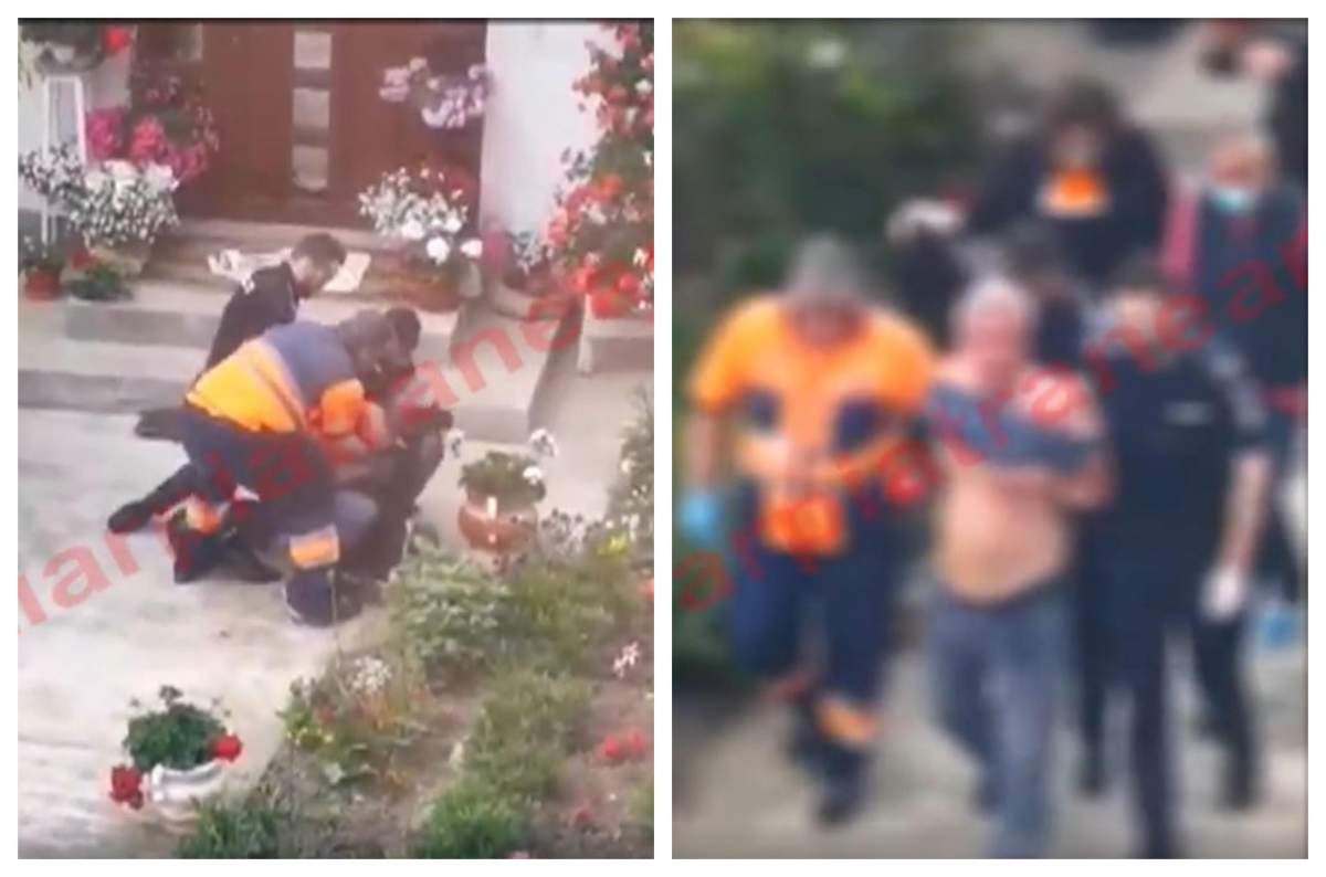 VIDEO / Scene șocante în curtea unei biserici din Piatra-Neamț! Un bărbat „posedat” s-a luat la bătaie cu cei care voiau să-l liniștească