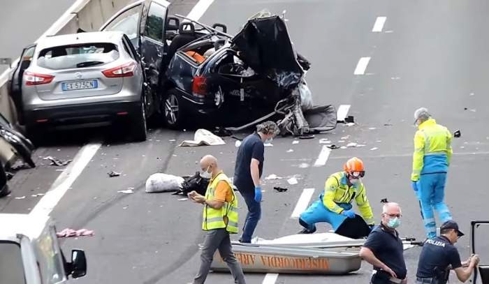 Accident cumplit în Italia! Patru români s-au stins din viață. Printre victime, un bebeluș și o fetiță de 10 ani