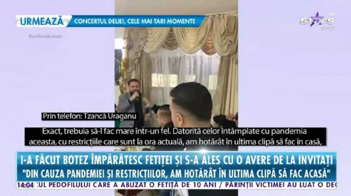 Tzancă Uraganu, dezvăluiri inedite de la botezul fiicei sale! Nașul Florin Salam a făcut un show de zile mari! „Vreau să fac petrecere mare la anul” / VIDEO