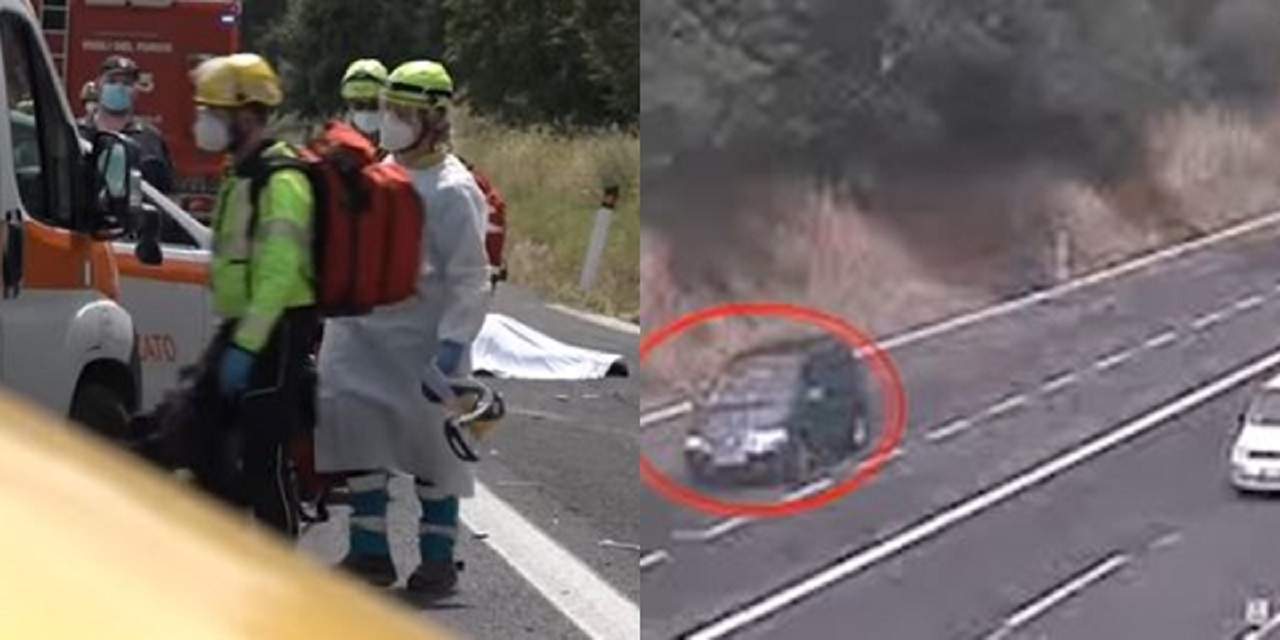 FOTO / Imagini înfiorătoare de la accidentul din Italia, soldat cu moartea a patru români, printre care un bebeluș și un băiețel de 10 ani! Camerele de supraveghere au surprins tot