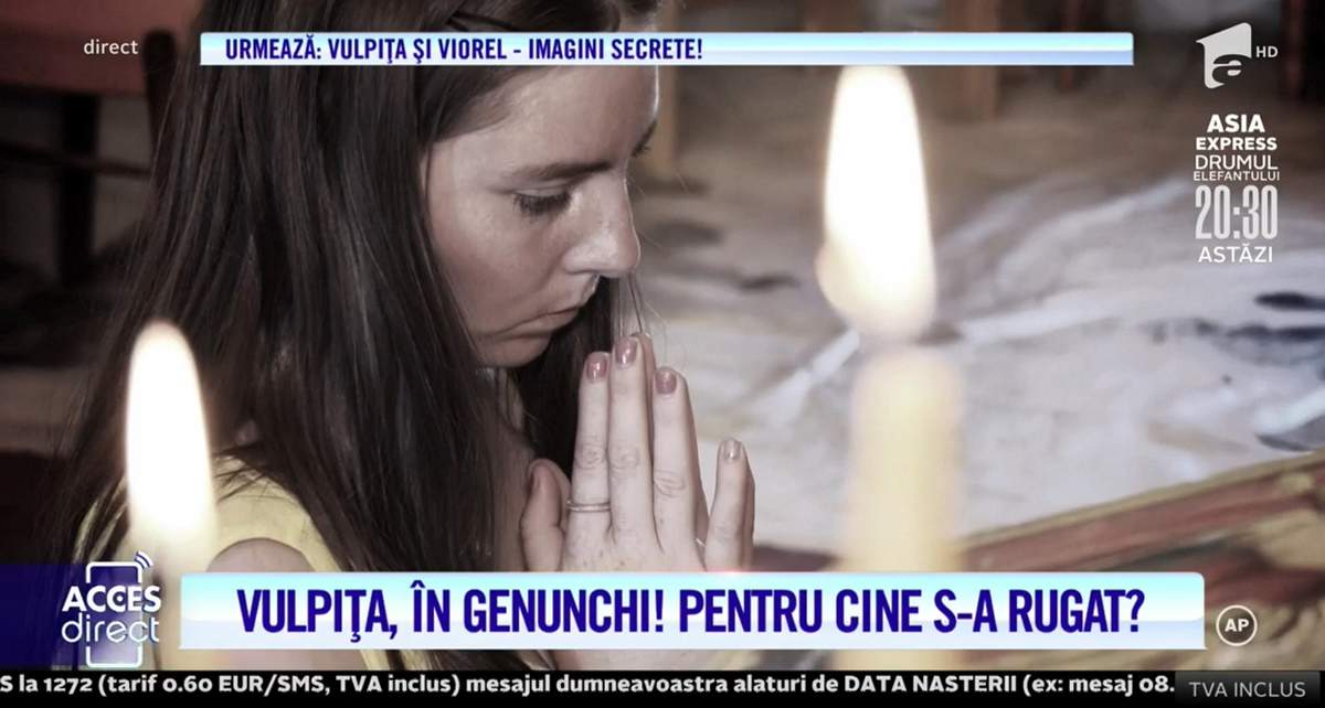 Veronica, în genunchi la biserică! Pentru cine s-a rugat Vulpița în fața altarului! / VIDEO
