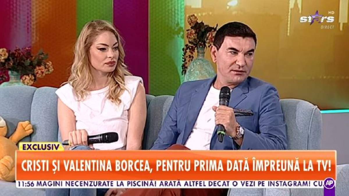 Valentina și Cristi Borcea, prima apariție la tv! S-au ținut de mână permanent! „Mi-am dat seama că e femeia cu care voi face o familie” / VIDEO