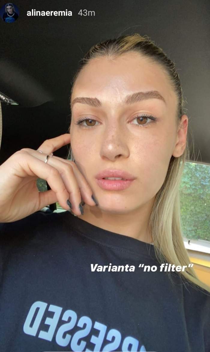 Alina Eremia, fără niciun strop de machiaj. Vedeta a renunțat la produsele cosmetice și la filtrele de pe Instagram / FOTO