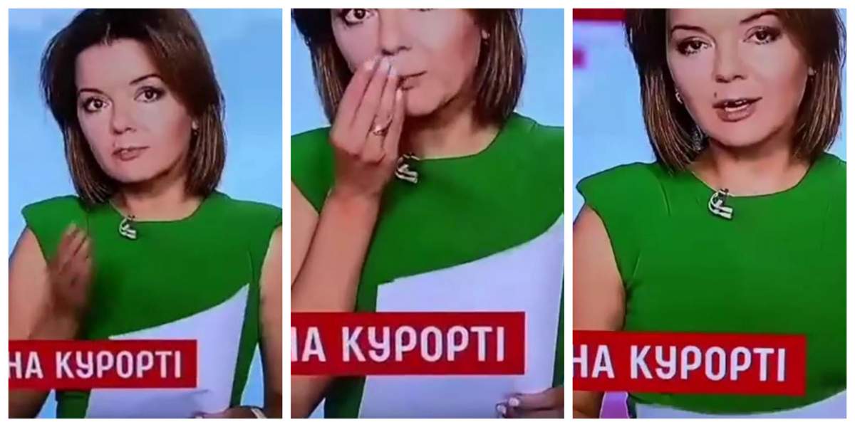 O prezentatoare tv și-a pierdut doi dinți în timpul jurnalului de știri! Reacția ei a fost neașteptată / VIDEO
