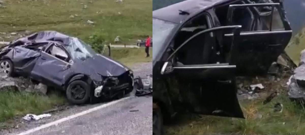 Imagini de la tragicul accident de pe Transfăgărășan! Un tânăr a murit, iar alți doi au fost grav răniți! / FOTO