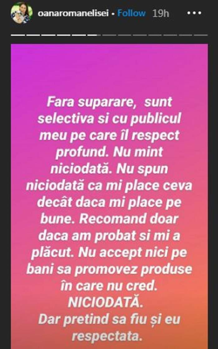 Oana Roman, mesaj tranșant pe rețelele de socializare! Cine a supărat-o pe vedetă! „Mult și prost” / FOTO