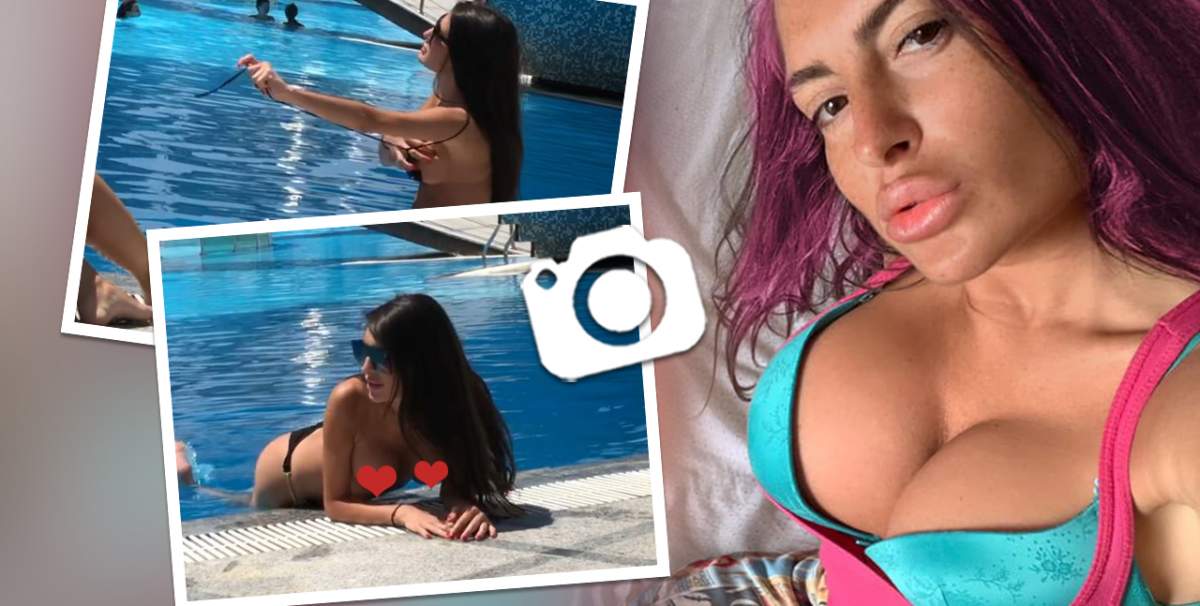 Gabriela Cristoiu, în sânii goi la piscină! A uitat de oamenii din jur și a făcut o ședință foto ca-n filmele pentru adulți / PAPARAZZI