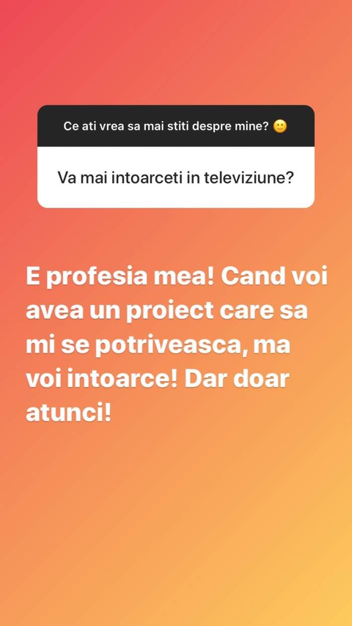 Simona Gherghe a mărturisit când va reveni în televiziune. Ce emisiune își dorește vedeta să prezinte / FOTO