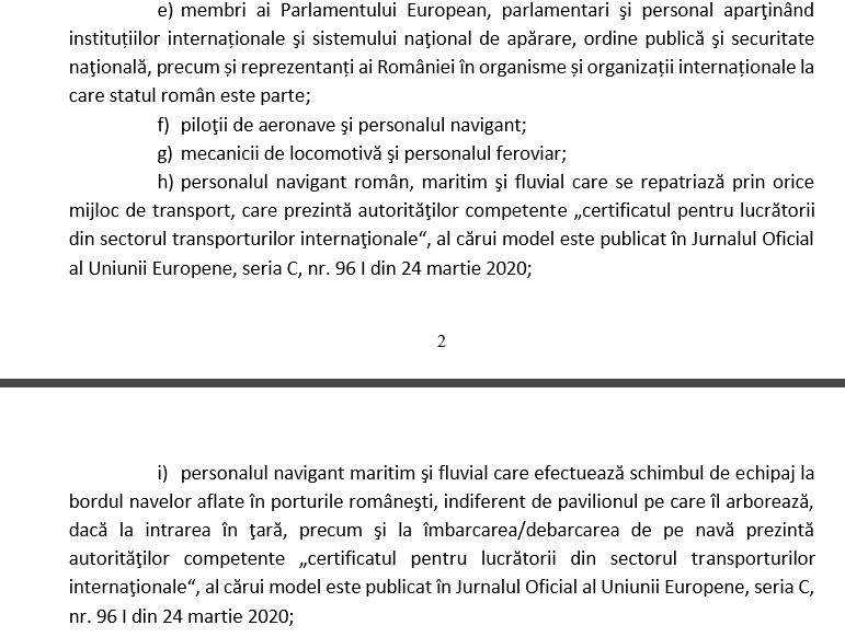 Noile măsuri luate de Guvern în contextul pandemiei. Care sunt persoanele care nu trebuie să intre în carantină. Document oficial / FOTO