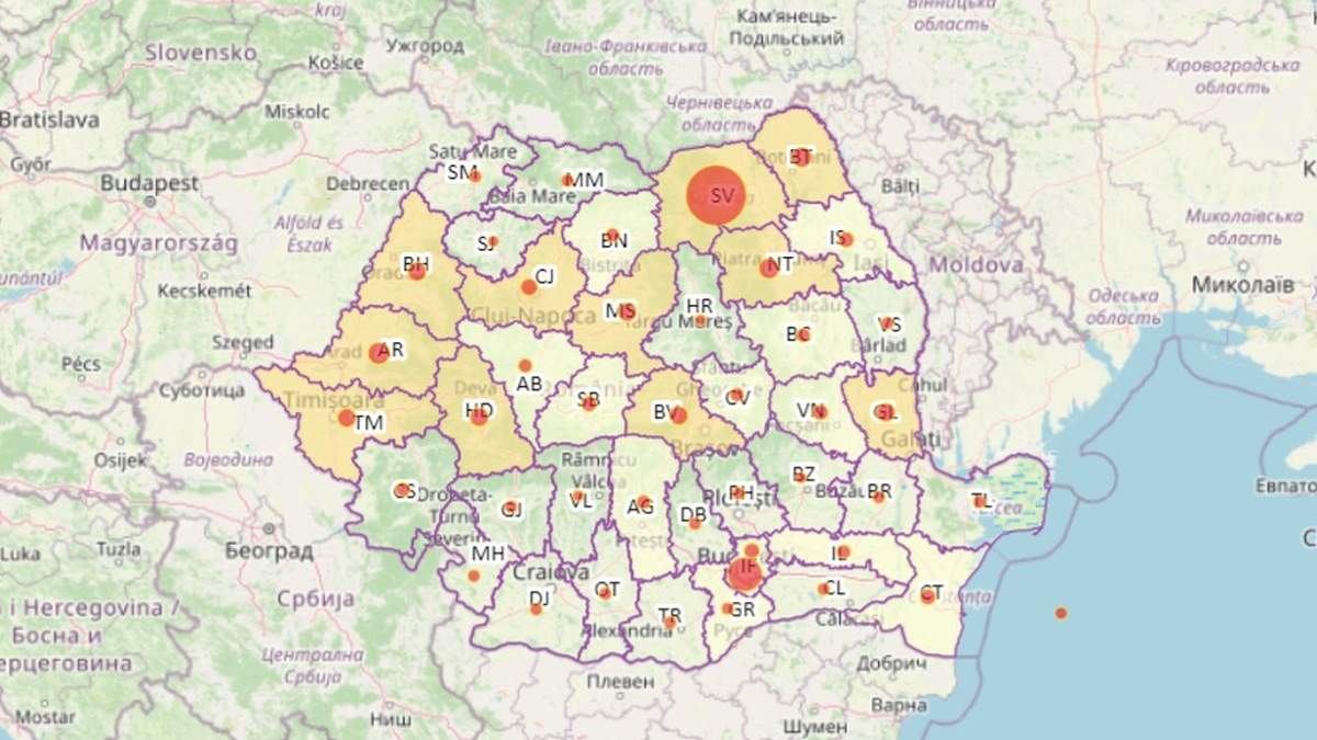 Județul care a înregistrat cele mai multe cazuri noi de coronavirus