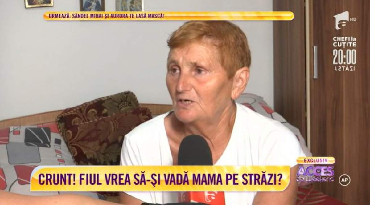 Război în familie! Fiul vrea să-și vadă mama pe străzi! Femeia, cu ochii în lacrimi: ”Ar merita să-l dau în judecată” / VIDEO