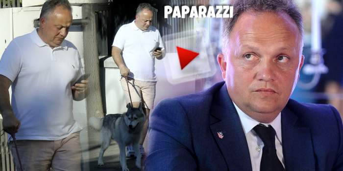 Claudiu Florică n-a cumpărat Dinamo, dar plimbă... câinele! Cum a fost surprins afaceristul! / VIDEO PAPARAZZI
