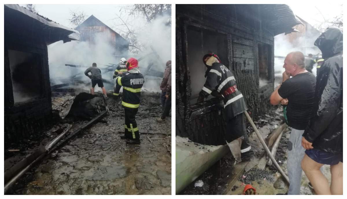 Descoperire macabră în Suceava! Două femei au fost găsite carbonizate, după ce casa în care locuiau a luat foc/ FOTO