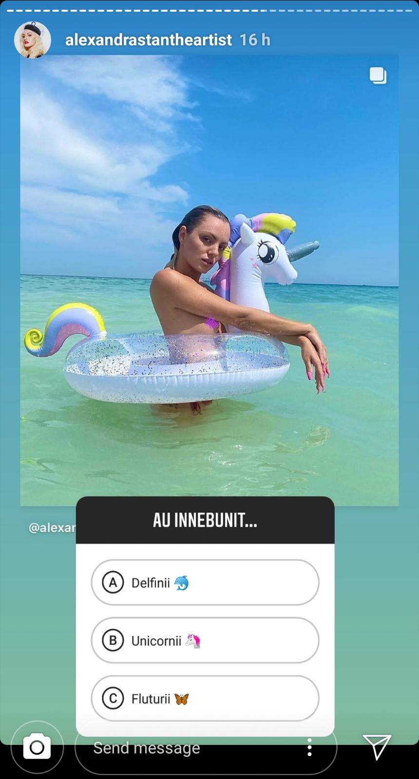 Alexandra Stan, liberă la mare, cu sânii la soare! Imagini de senzație cu blondina pe plajă/ FOTO