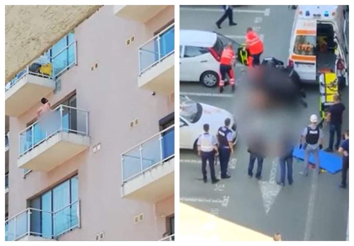 Un tânăr dezbrăcat s-a aruncat de la etajul 6 al unui bloc din Capitală! Ce a făcut bărbatul înainte de a recurge la gestul extrem / VIDEO