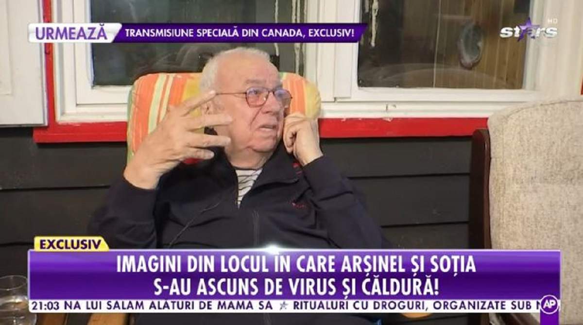 Alexandru Arșinel își îngrijește soția bolnavă la munte! Cum se simte partenera de viață a actorului! / VIDEO