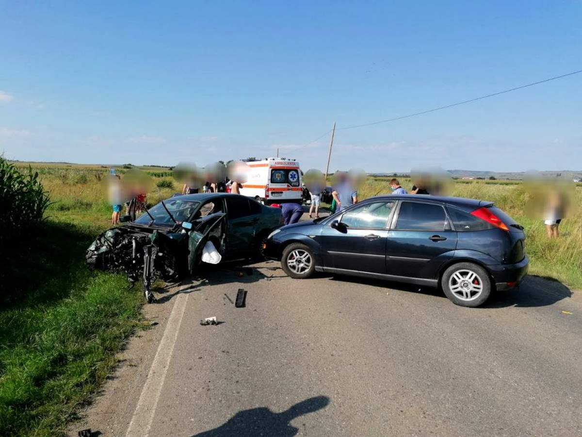 Accident grav la Sibiu! Trei mașini implicate, cinci victime, o femeie în comă/ FOTO