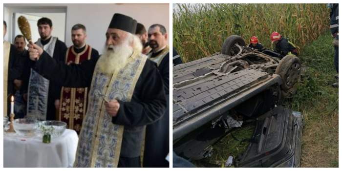 Accident cumplit în Bacău! A murit preotul Alexandru Argatu! Mașina în care în care se afla s-a răsturnat pe câmp